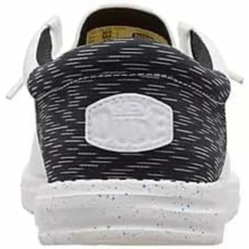 HEYDUDE Men Wally Funk Jersey Jacquard White Multi Slip On Loafer Shoes Size 9